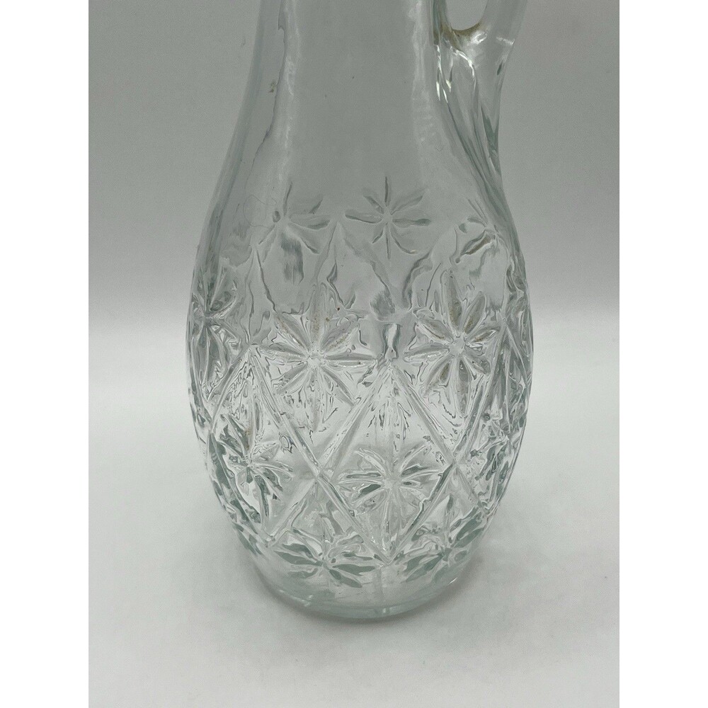 Vintage Indiana Glass Decanter Starburst Diamond Pattern USA 1960s - Picture 8 of 9